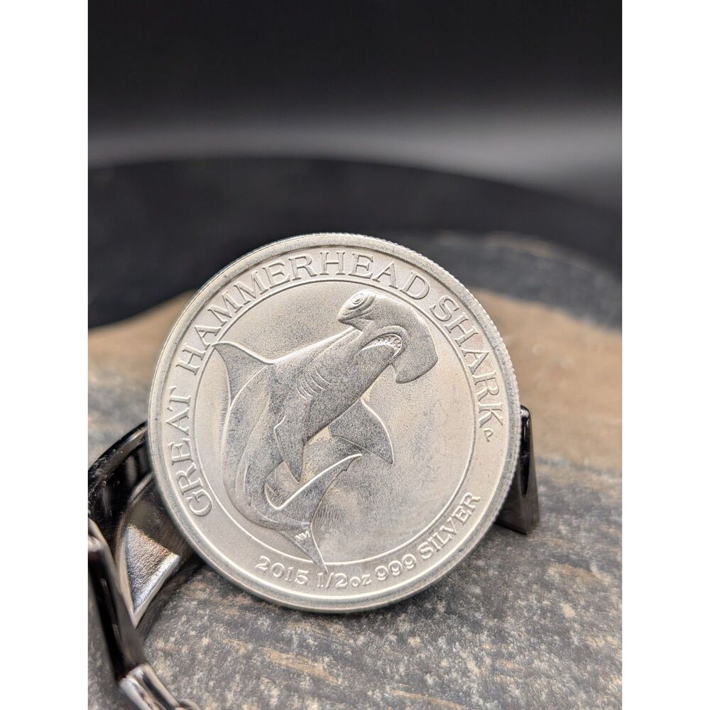 2015 Australia 1/2 oz Fine Silver 999 Great Hammerhead Shark Coin Perth Mint
